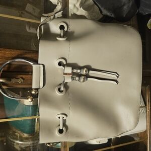 Elegant Gray Hobo Bag with Silver Accents Its Beautiful , Get Lots Of Compliment